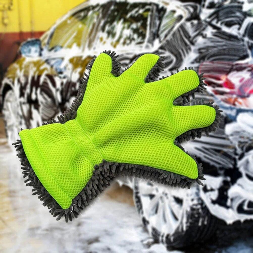 Univrsal Car Washing Gloves Chenille Five Fingers Car Wash Gloves Microfiber Finger Gloves Cloth Auto Car Cleaning Tools