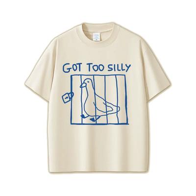 Слишком глупый гусь Смешная мем Графическая футболка Женская Повседневная Винтажная с коротким рукавом Женские футболки Уличная одежда Женская одежда