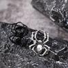BLINGBAY Women's Vintage Gothic Spider Ring Black Gemstone Statement Adjustable Finger Jewelry for Halloween Party