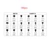 180pcs Universal Car Trim Snap Fasteners for Toyota, Ford, Honda, Acura - Panel Accessories and Decoration
