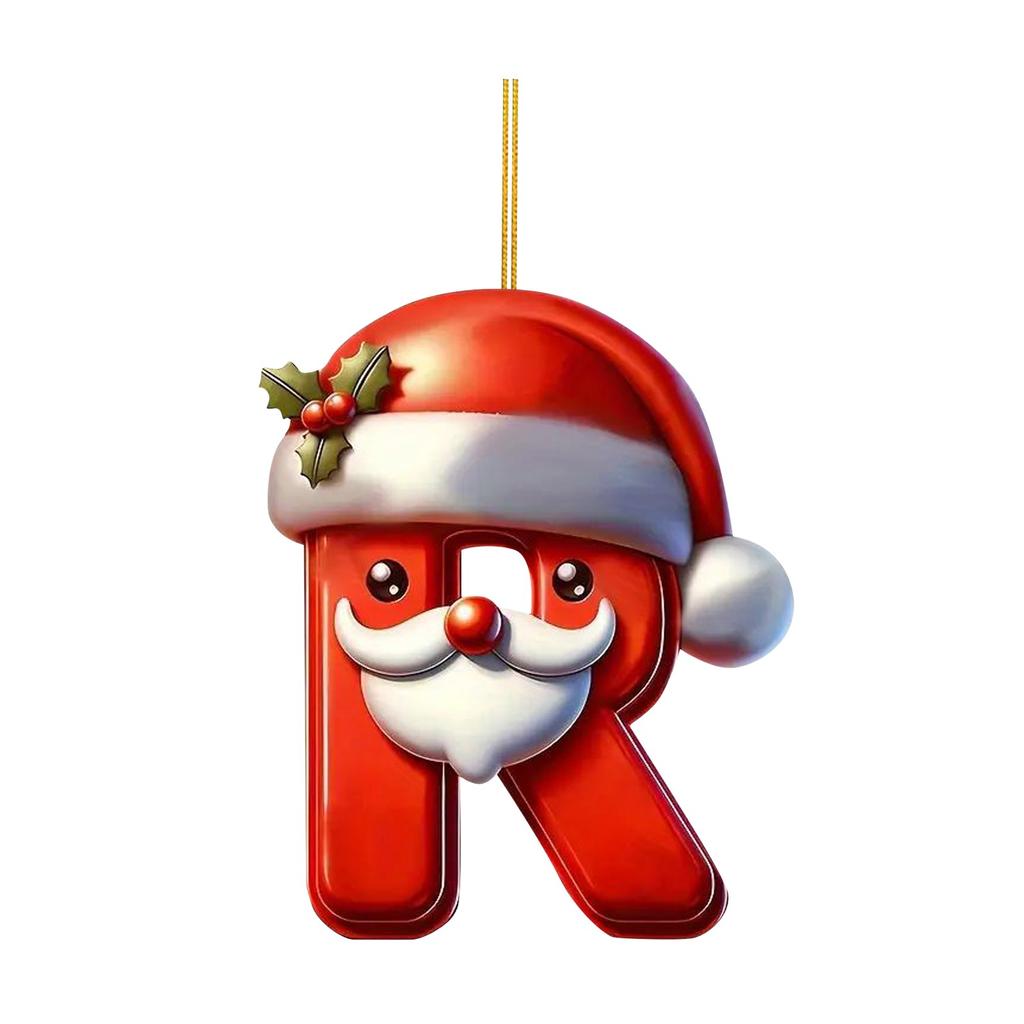 Рождественская елка из 26 букв, подвесное персонализированное украшение в виде рождественской буквы