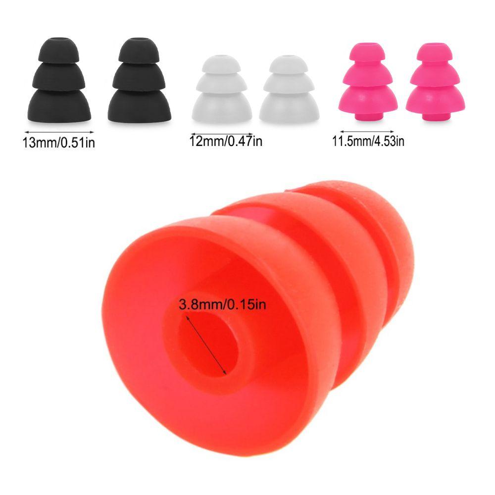 6 шт. Мягкие сменные амбушюры для наушников, силиконовые насадки, трехслойные накладки для наушников