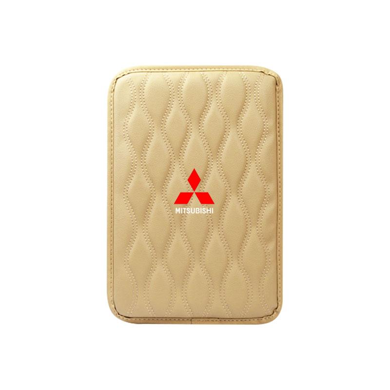 Car Center Console Cover Leather Armrest Mat Arm Storage Box Mat Caps For Mitsubishi ASX Lancer Outlander Pajero EVO EX Lancer