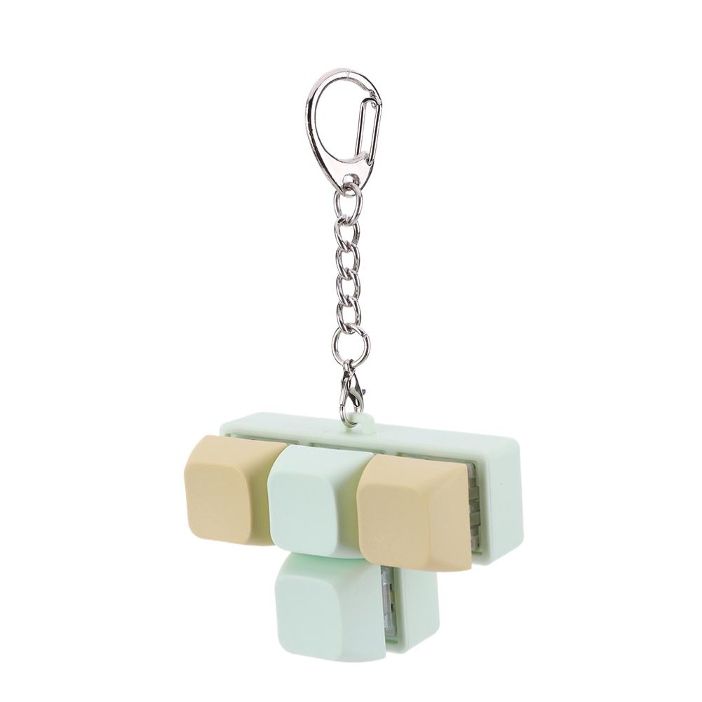 4 Keys Mechanical Keyboard Axis Tester DIY Keycaps Stress Relief Toy Finger Calming Fidget Keyborad Button Office Toy Keychain