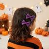 2 pcs/set Double Layered Halloween Barrettes Bow Sequins Hairpin Bat Wing Hair Clips  Girl