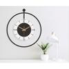 Large World Map Wall Clock, Metal Minimalist Modern Clock, Round Silent Non-Ticking Battery Operated Wall Clocks for Living Room/Home