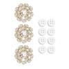 3Pcs Rhinestone Buttons Covers With 8Pcs Sewing Buttons Crystal Buttons Clip On Button Jewelry Women For Sewing Diy Craft Decor