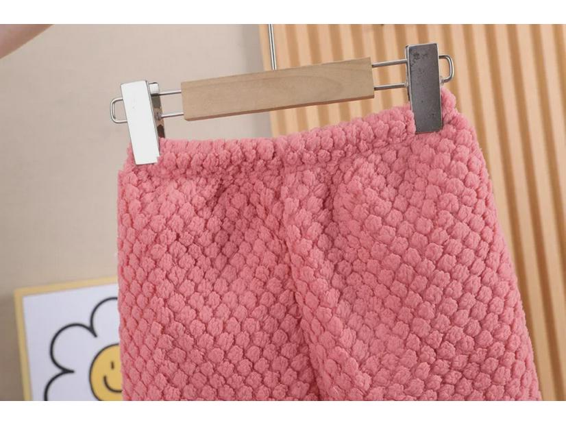 Уютная фланелевая зимняя пижама для девочек - теплый и мягкий детский комплект одежды для сна