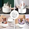 Cosmetic Storage Box Plastic Desktop Rotatable Household Large-capacity Eyebrow Pencil Lipstick Makeup Brush Storage Box