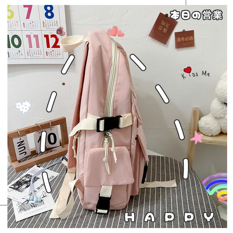 Женский рюкзак Harajuku, школьный рюкзак для девочек-подростков, женские большие дорожные сумки для ноутбука, кавайный студенческий холщовый рюкзак