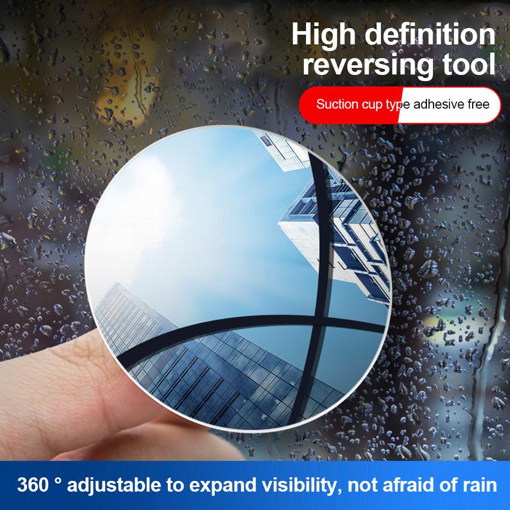 2 шт. Автомобильное зеркало HD выпуклое зеркало слепой зоны автоматическое зеркало заднего вида 360 градусов широкоугольный автомобильный помощник по парковке зеркала