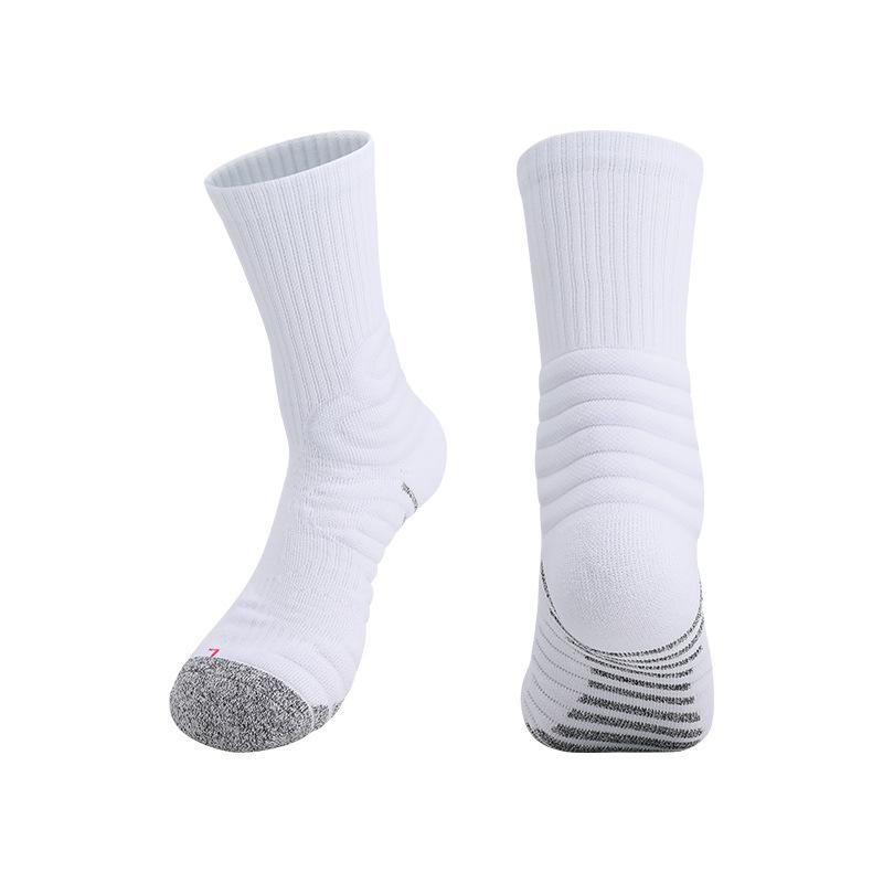 High-Top Basketball Socks Actual Combat Long-Tube Badminton Towel Socks Sweat-Absorbing Zhongbang Running Socks Medium-Tube Sports Socks