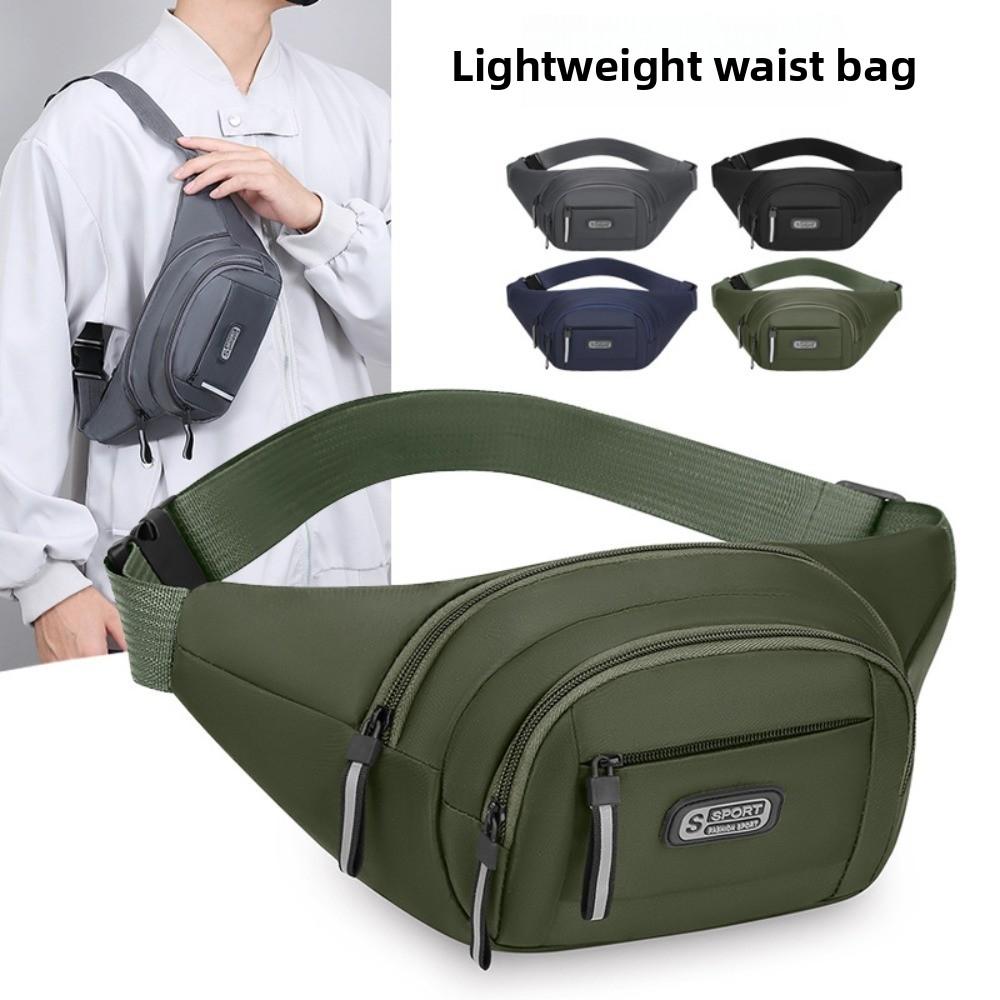 Large Capacity Mobile Waist Bag Wear-resistant Sports Walking Bag Fashion Men Chest Bag Riding