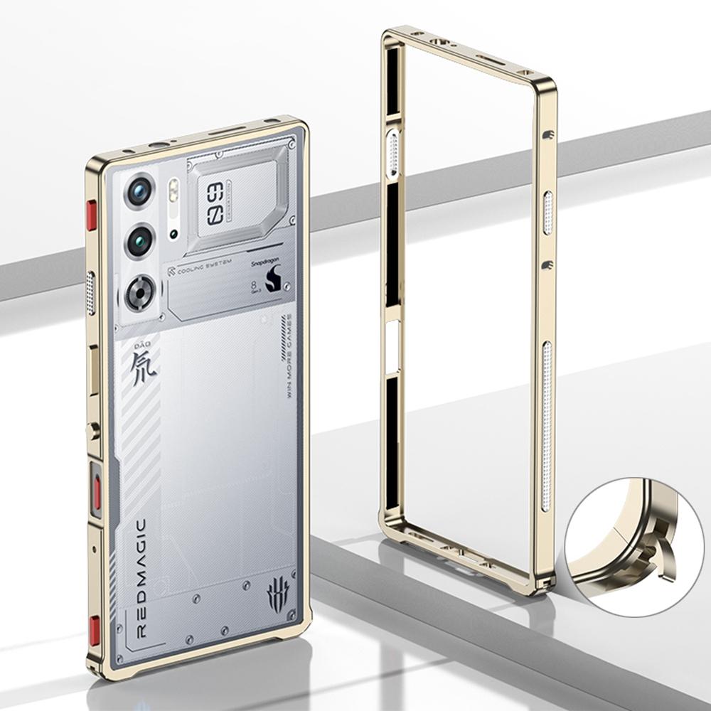 Bumper Cases For ZTE nubia Red Magic 9S Pro+ 5G/9S Pro 5G/9 Pro+ 5G/9 Pro 5G Metal Frame Heat Dissipation Cover with Lens Protector