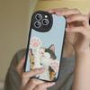 Милый мультяшный чехол-кошка для телефона iPhone 16 15 14 13 12 11 Pro Max Plus Кожаная обложка