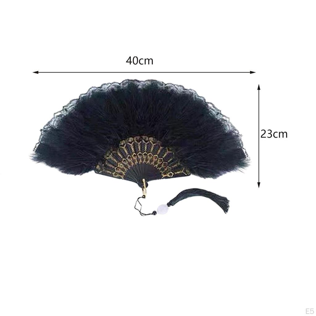 2 шт. веер из перьев складной вечерние танцы Хэллоуин декоративные украшения чай свадьба