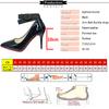 Fashion Aphixta 2cm Flock Belt Buckle Black High 12cm/10cm/7cm Stiletto Heels Pumps Women Shoes Pointed Toe Party Super Big Size 49 50