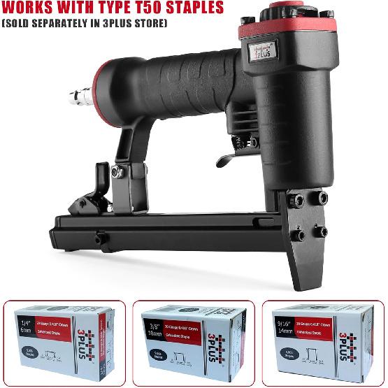 HT5014SP Pneumatic 20 Gauge Stapler, T50 Upholstery Stapler, 1/4-Inch to 9/16-Inch