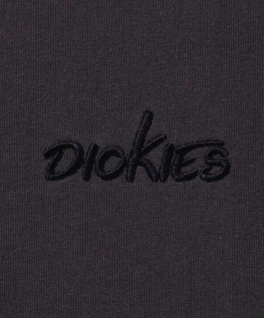 Мужская футболка с длинным рукавом Dickies, 100% хлопок, принт на рукаве, вышивка логотипа, черная, размер M