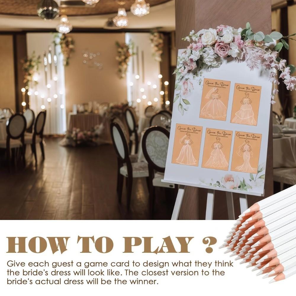 20PCS Funny Wedding Decorations Guess The Dress Bridal Party Ideas Supplies For Guests