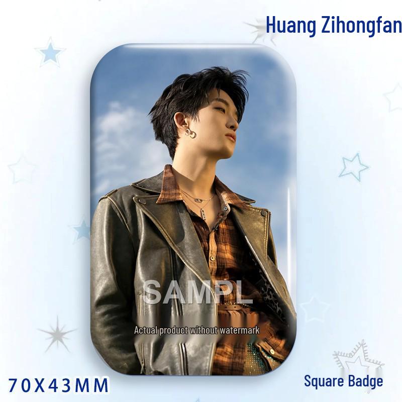 Huang Zihongfan Laser Star Idol Badge Brooch Pendant