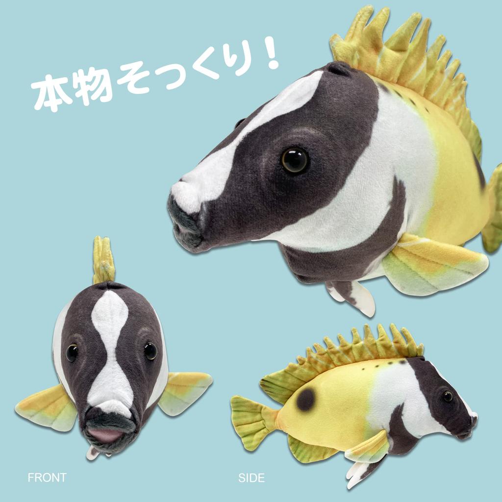Fish Mascot Collection: Lifelike Fish Cushion, Cute and Fun Sea Creature (Shrimp Rabbitfish)