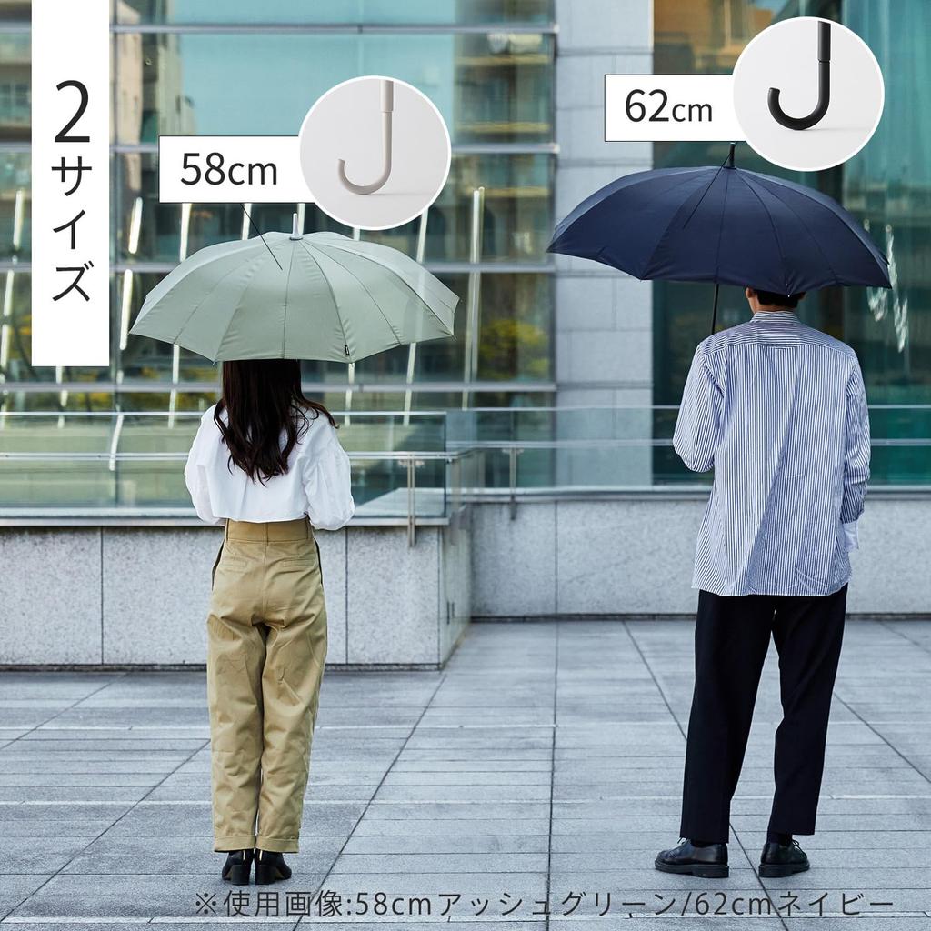 Зонт Marna Shupatto Rain Long Buttonless For Sunny or Rainy 62cm S499LGY, Зонт, Зонт, женский, мужской, Shupatto, унисекс, дни, подарок,