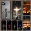 Библия Иисус Христианский Крест Чехол для телефона для Apple iPhone 15,14,13,12,11,Pro,X,XS,Max,XR,Plus,Mini Мягкий черный чехол