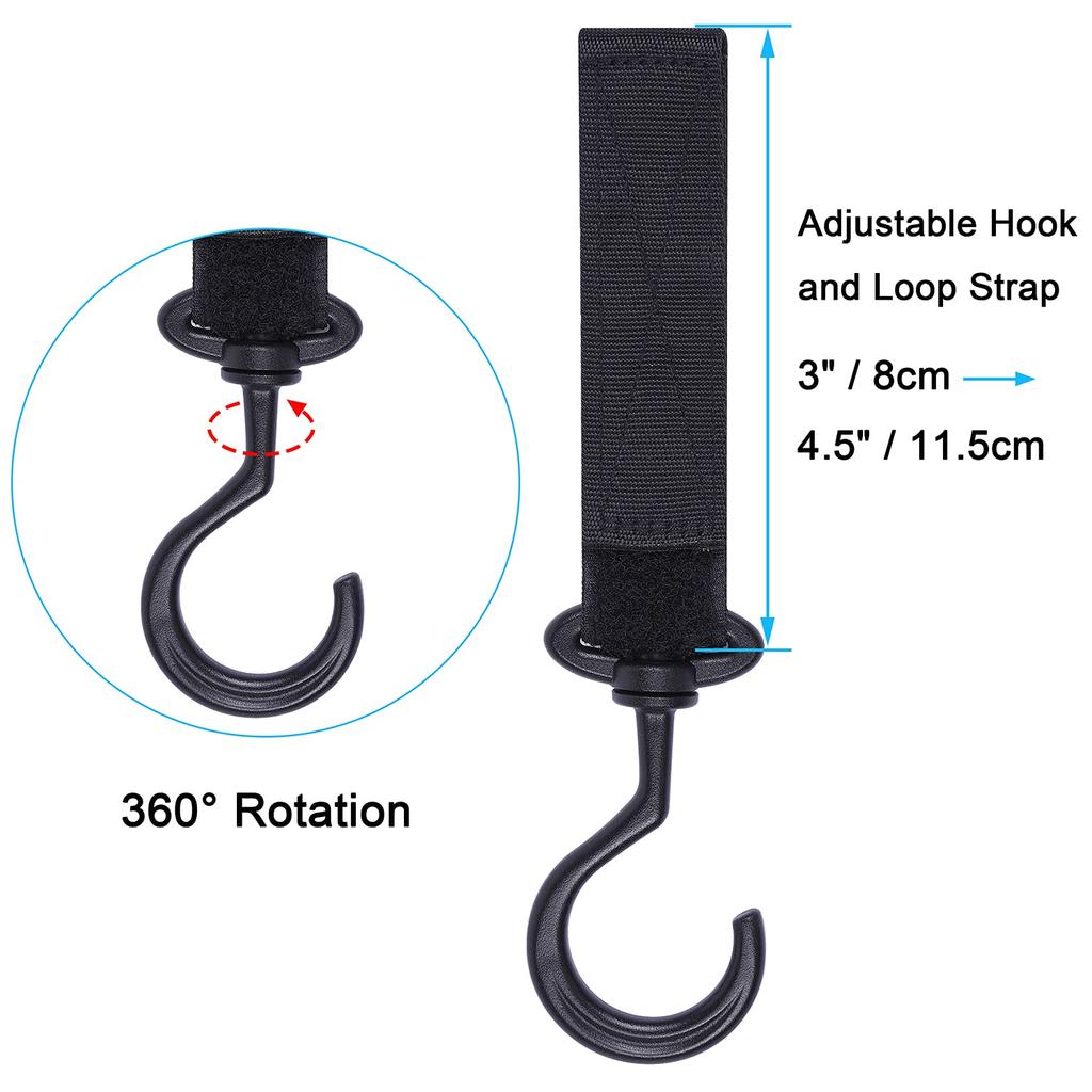 Wisdompro Крючки для хранения в автомобиле, 4 шт., Крючок на сиденье автомобиля, Подвешивание багажа, Крючок на подголовник, Для покупок,