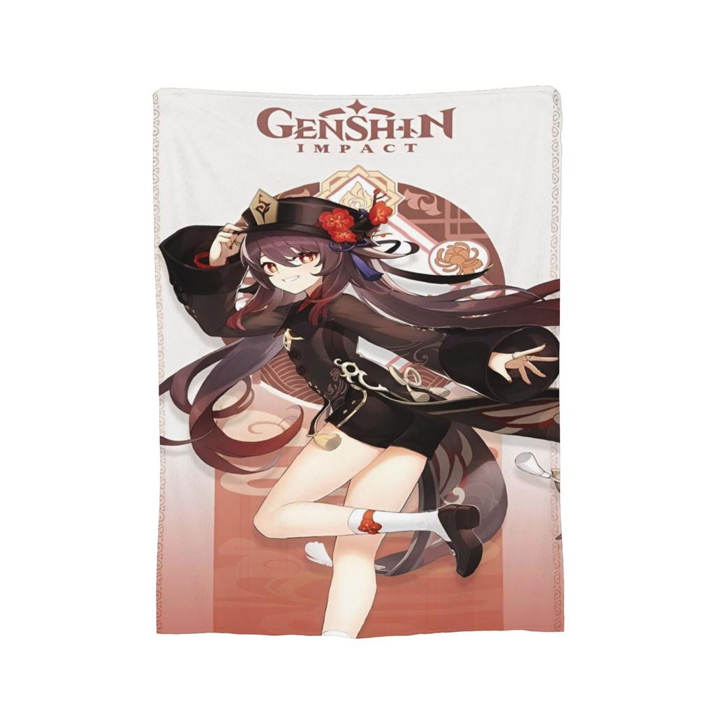 Genshin impact игра Аксессуары Пледы Мягкие фланелевые пледы Удобное плюшевое тонкое одеяло