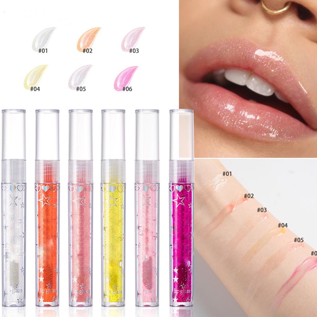 Набор прозрачных блесков для губ, глянцевый увлажняющий блеск для губ, увлажняющий питательный блеск для губ, масло для губ, 1,6 г*6 мл