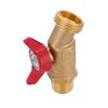 Heavy Duty Brass Faucet Weather Resistant Brass Spigot 1/2 Inch NPT Male to 3/4 Inch GHT Male for Garden Hose Use