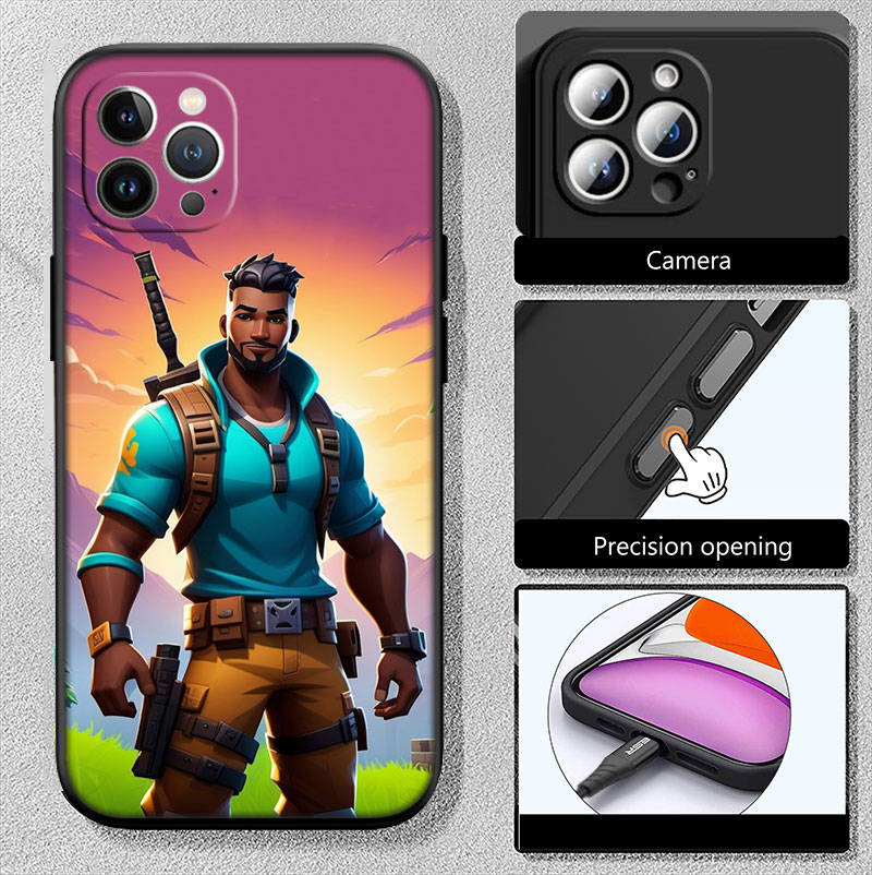 Чехол для телефона ED20 F-Fortnites для iPhone 6 6s 7 8 11 12 13 14 15 XS Pro Max XR X SE Samsung S20 S21 S22 S23 S24 FE Ultra Plus Lite S21S A55