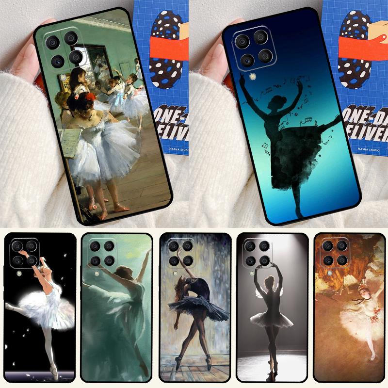 Чехол для Samsung Galaxy M15 M35 M21 M16 M06 M33 M13 M53 M11 M31 M55 M14 M34 M54 M12 M32 M52 с изображением балерины