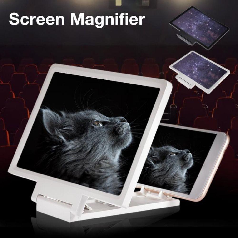 Portable Bracket Folding Screen Magnifier Mobile Phone Holder Enlarged 3D Glass