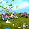 Eco-friendly Micro Landscape Ornaments Building Statue Material Safety Gardening Art