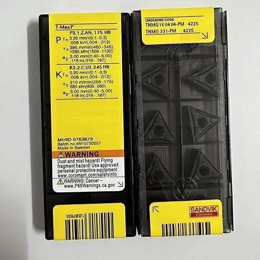 Оригинальный Sandvik / TNMG 160404-PM 4225 / Твердосплавная пластина для токарного станка с ЧПУ 10 шт.