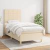 3142294 vidaXL Divan Bed with Mattress Cream 80x200 Cm Fabric