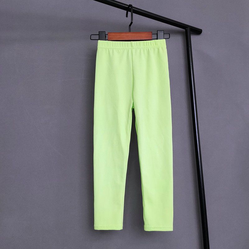 Girls' Solid Color Modal Leggings for Spring and Summer Versatile Casual Pants