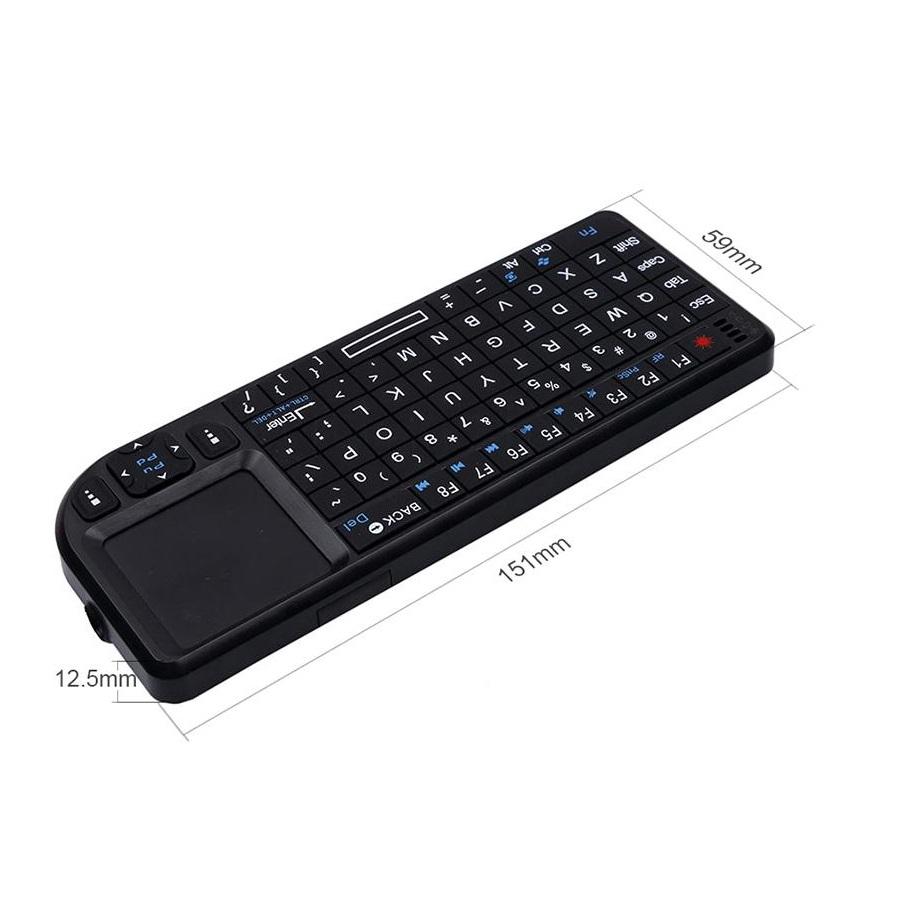 Мини-беспроводная клавиатура с тачпадом 2,4G клавиатура для ПК Ноутбук Smart TV HTPC Android TV BOX Механическая беспроводная клавиатура Клавиатура с русскими буквами