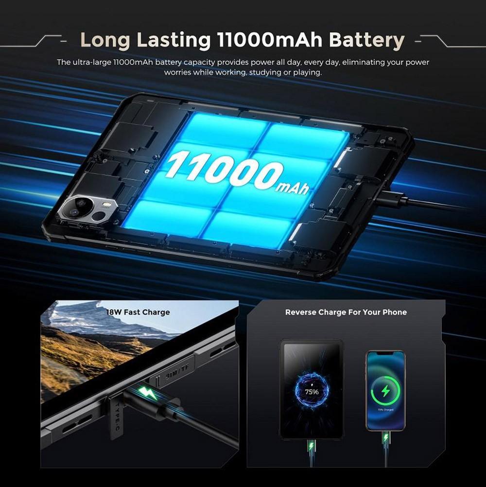 FOSSiBOT DT1 10.4in FHD Tablet, MT8788 Octa-core, 8GB RAM 256GB ROM, 16MP Front Camera 48 Rear Camera, Android 13