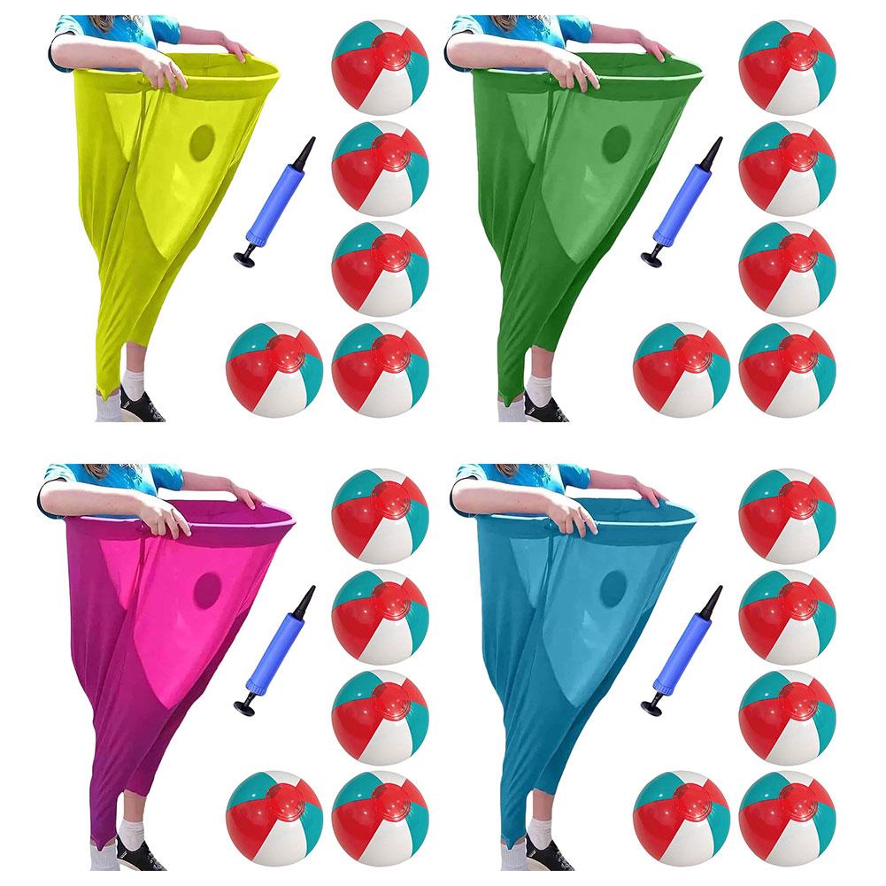 Набор для игры во дворе «Бабушкины трусы» с 2 прыгучими мячами и 1 воздушным насосом, игра для семейного воссоединения на поле, игрушки для метания для детей и взрослых