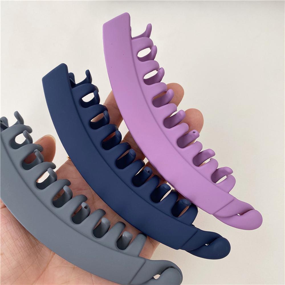 Women Gift Frosted Solid Color Hairpins Hair Claws Hair Clips Ponytail Holder Banana Clip