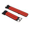Soft Silicone Watch Strap Adjustable Replacement Band Accessory Fit for Amazfit T Rex 2 Smart Watch Black and Red