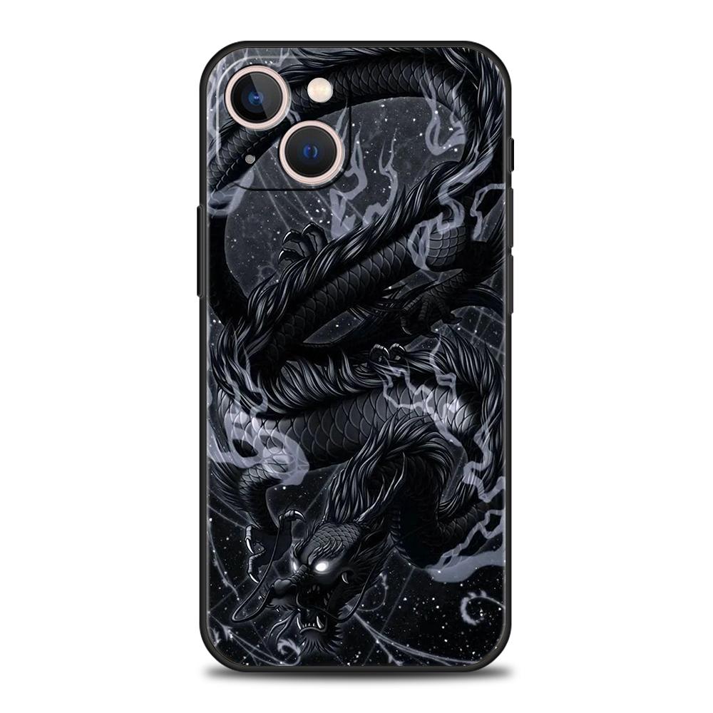 Роскошный мягкий чехол из ТПУ для iPhone 17 Air 16E 16 11 15 14 Pro MAX 12 13 7 8 Plus X XR XS SE 2022 Чехол Серия Мультяшный Дракон