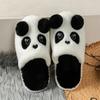 Fashion Winter Warm House Slippers Panda Non Slip Plush Home On Shoes Indoor Shoes Winter Shoes Woman