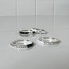 Mosxe [серебро 925 пробы] Полукубическое кольцо с эпоксидной смолой (2color)