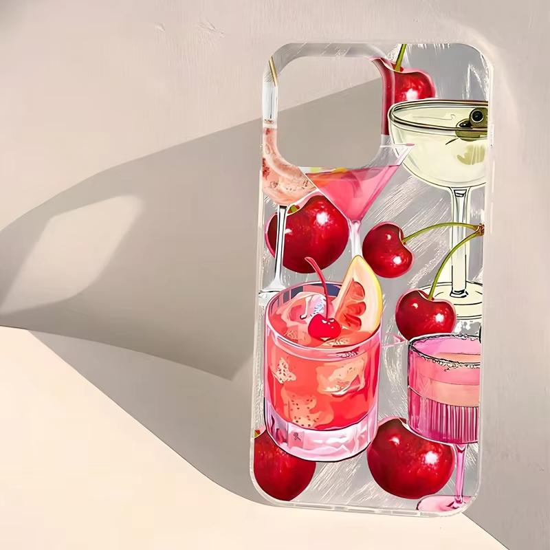 Чехол для телефона с рисунком из фруктового сока и вишни для Samsung Galaxy S26 S24 S25 S23 Ultra S22 S21 Plus FE A15 A34 A35 A50 A54 A55
