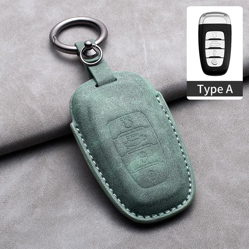 New Sheepskin Car Key Case Cover Protector Shell For FAW Hongqi H9 H7 H5 HS5 HS7 HS5 H7 H5 HS7 Smart Remote Keychain Accessories