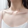 925 Sterling Silver Pentagram Charm Pendant Necklace Simple Clavicle Chain Star Necklace For Women Jewelry Gift S-N592